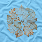 Skeleton Leaf Collage T‑Shirt