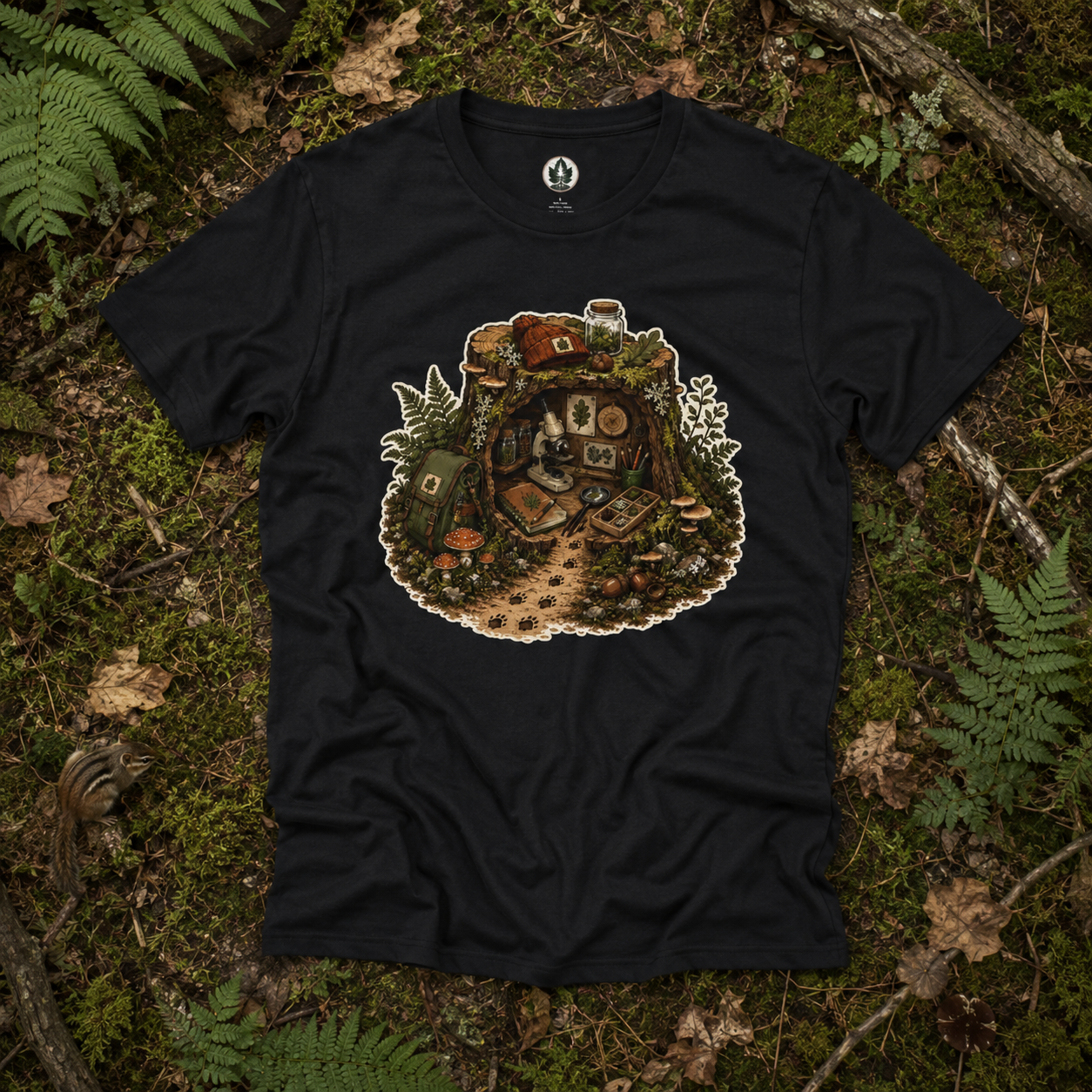 Otto's Tree Stumb Forest Science Lab T‑Shirt