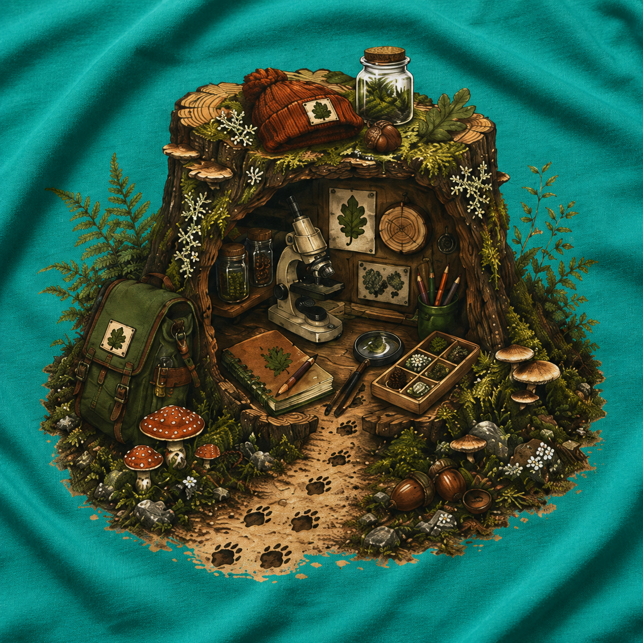 Otto's Tree Stumb Forest Science Lab T‑Shirt