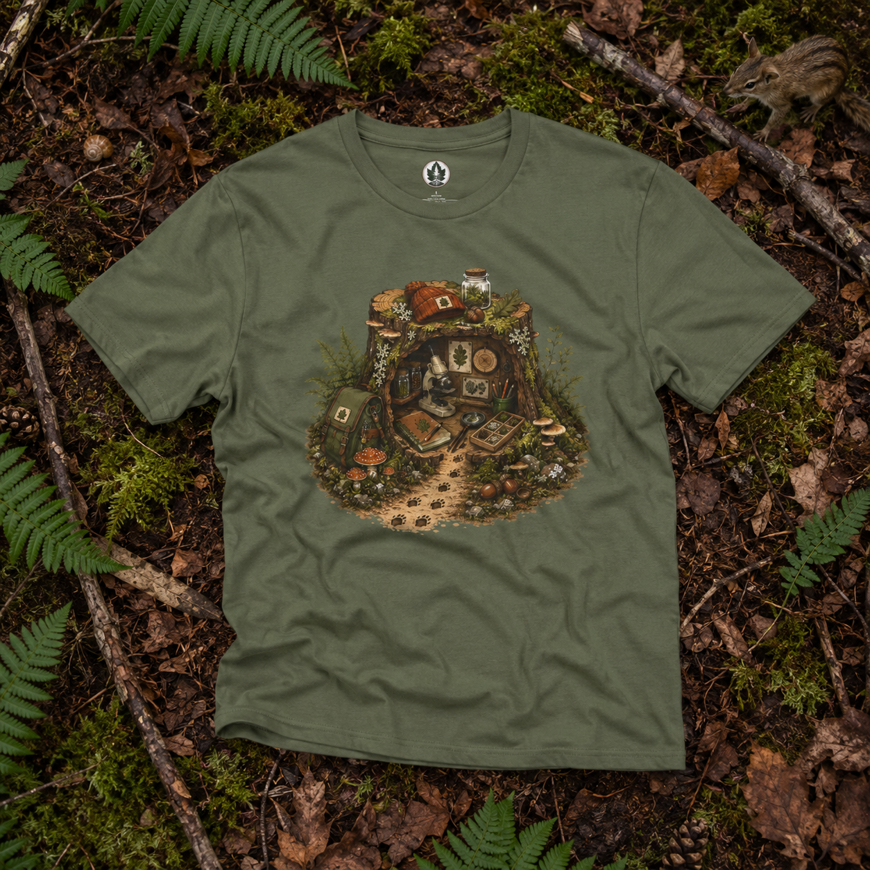 Otto's Tree Stumb Forest Science Lab T‑Shirt