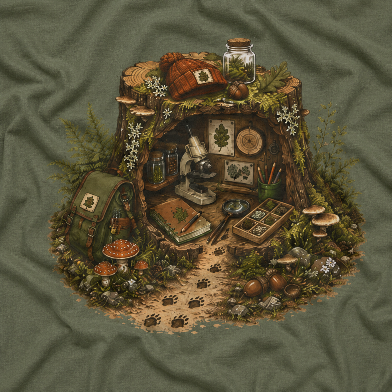 Otto's Tree Stumb Forest Science Lab T‑Shirt