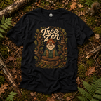 Tree Zen Version 1 Framed in Oak Branches and Leaves T‑Shirt