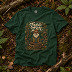 Tree Zen Version 1 Framed in Oak Branches and Leaves T‑Shirt