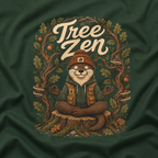 Tree Zen Version 1 Framed in Oak Branches and Leaves T‑Shirt