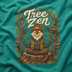 Tree Zen Version 1 Framed in Oak Branches and Leaves T‑Shirt