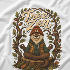 Tree Zen Version 1 Framed in Oak Branches and Leaves T‑Shirt