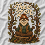 Tree Zen Version 1 Framed in Oak Branches and Leaves T‑Shirt