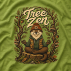 Tree Zen Version 1 Framed in Oak Branches and Leaves T‑Shirt
