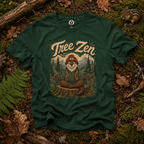 Tree Zen Version 3 with Forest and Mountains in background T‑Shirt