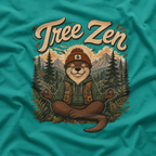 Tree Zen Version 3 with Forest and Mountains in background T‑Shirt