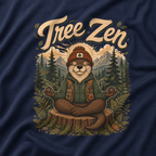 Tree Zen Version 3 with Forest and Mountains in background T‑Shirt
