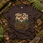 Tree Zen Version 3 with Forest and Mountains in background T‑Shirt