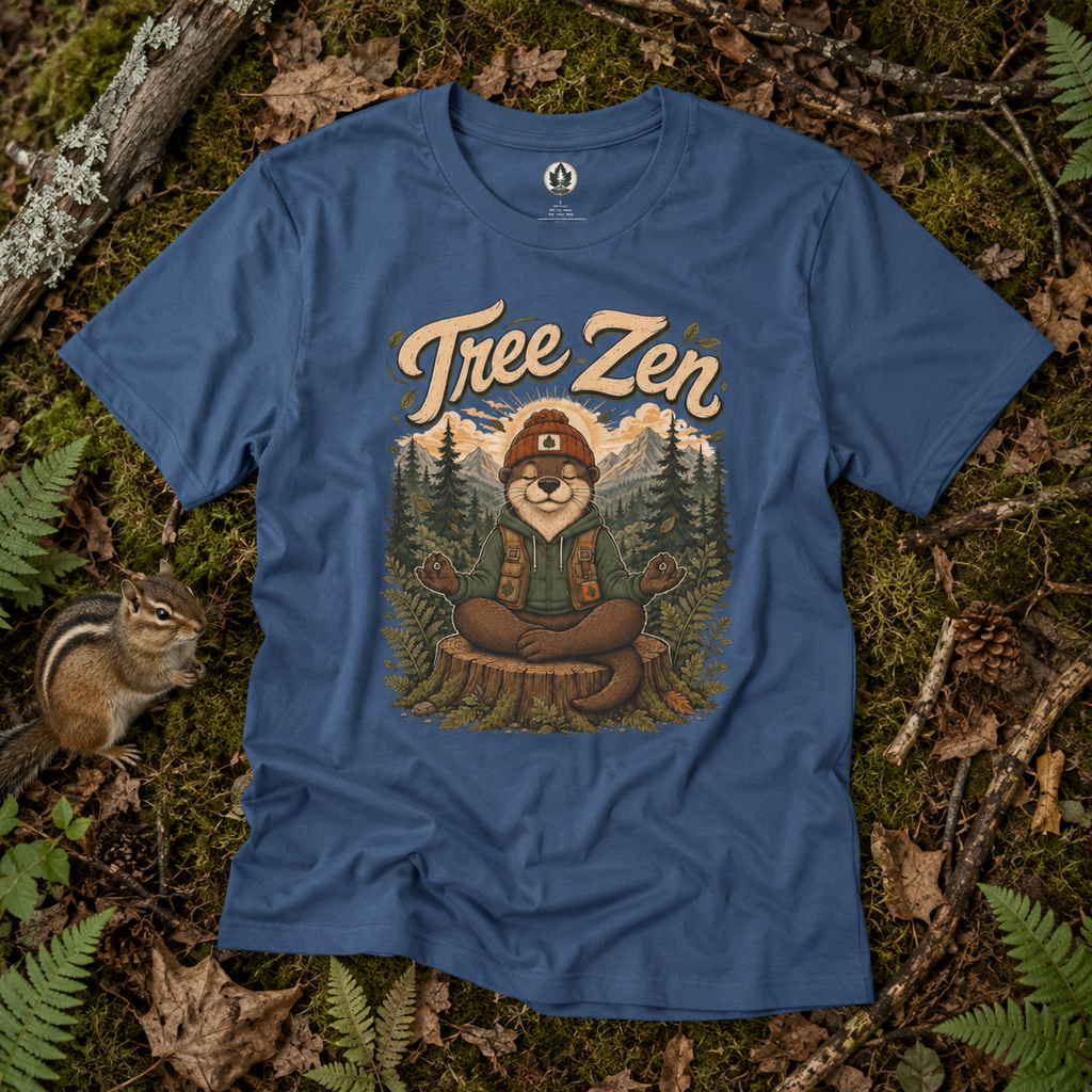 Tree Zen Version 3 with Forest and Mountains in background T‑Shirt
