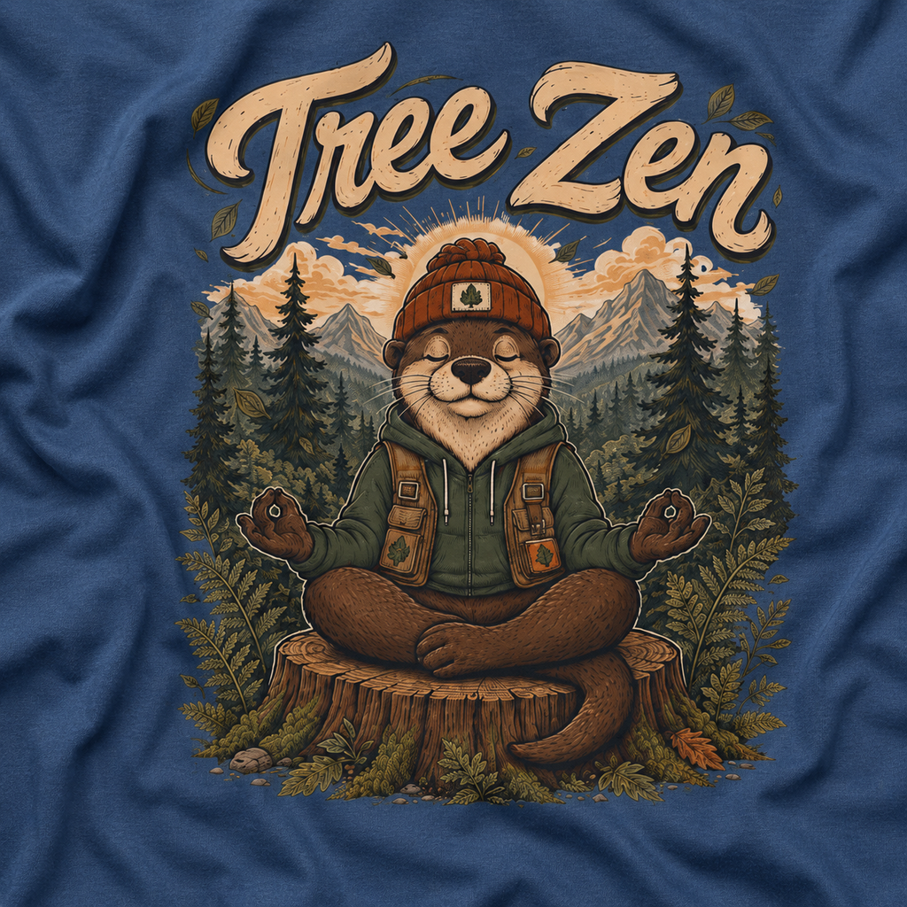 Tree Zen Version 3 with Forest and Mountains in background T‑Shirt