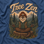 Tree Zen Version 3 with Forest and Mountains in background T‑Shirt