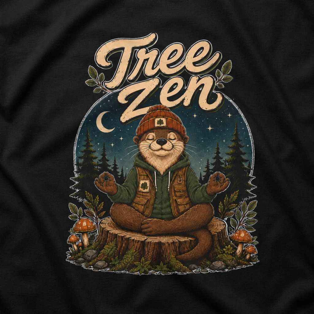 Tree Zen Version 4 Nighttime Forest T‑Shirt