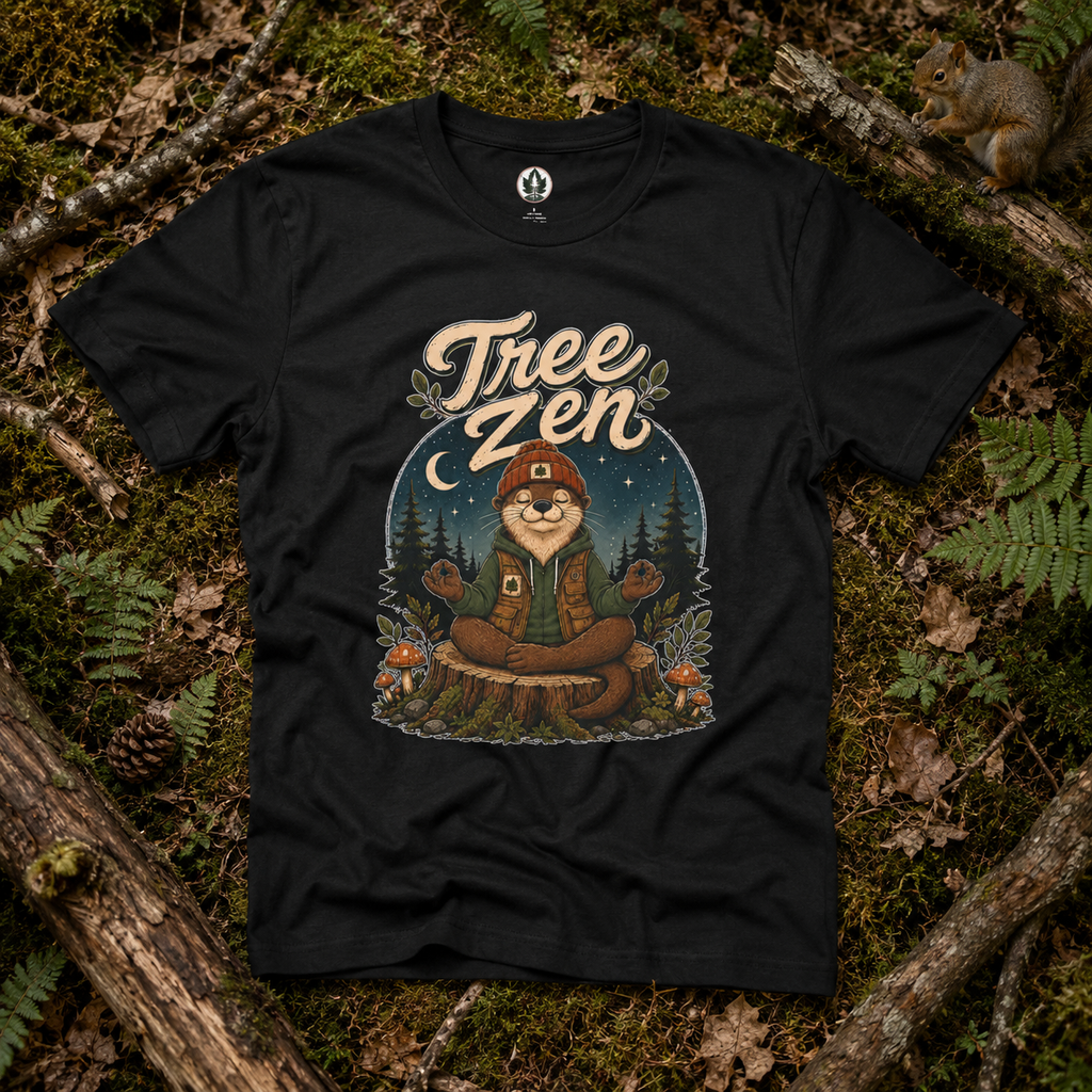Tree Zen Version 4 Nighttime Forest T‑Shirt
