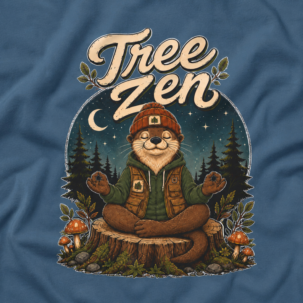Tree Zen Version 4 Nighttime Forest T‑Shirt