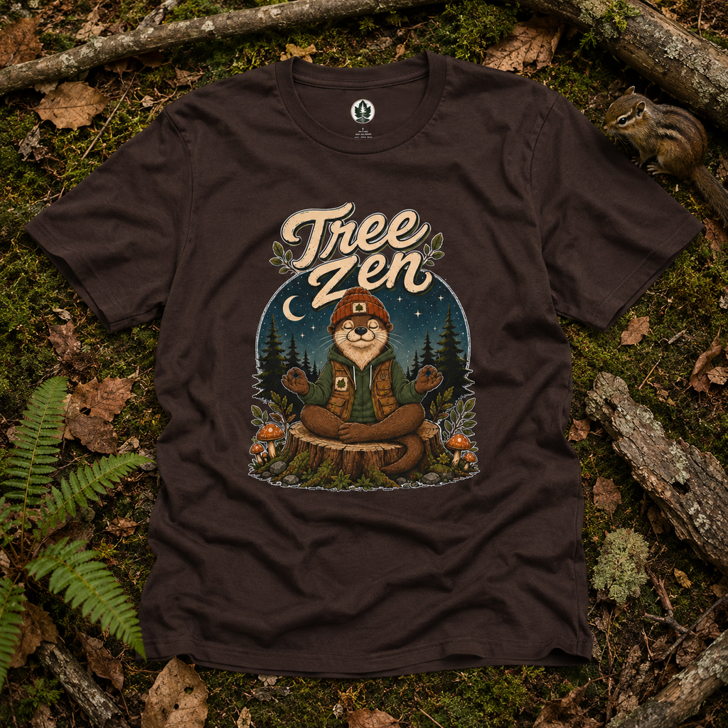 Tree Zen Version 4 Nighttime Forest T‑Shirt