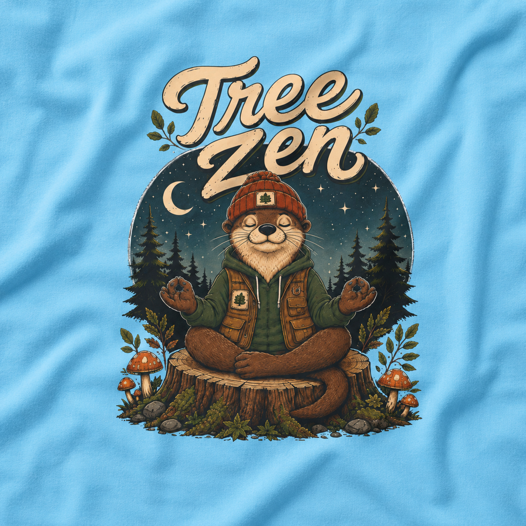 Tree Zen Version 4 Nighttime Forest T‑Shirt