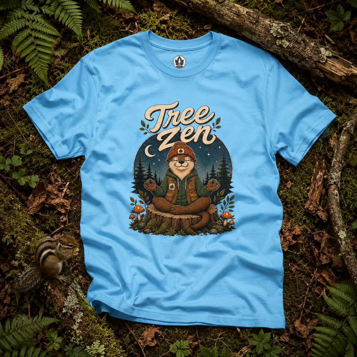 Tree Zen Version 4 Nighttime Forest T‑Shirt