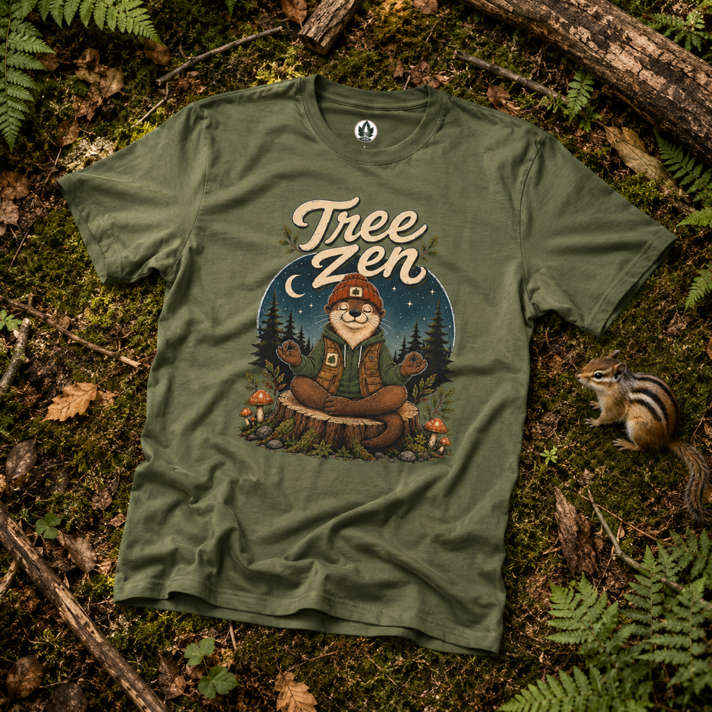 Tree Zen Version 4 Nighttime Forest T‑Shirt
