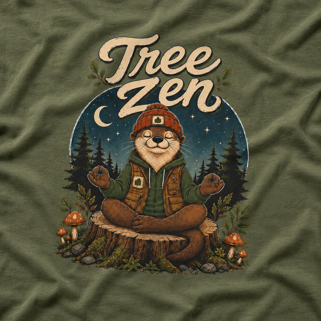 Tree Zen Version 4 Nighttime Forest T‑Shirt