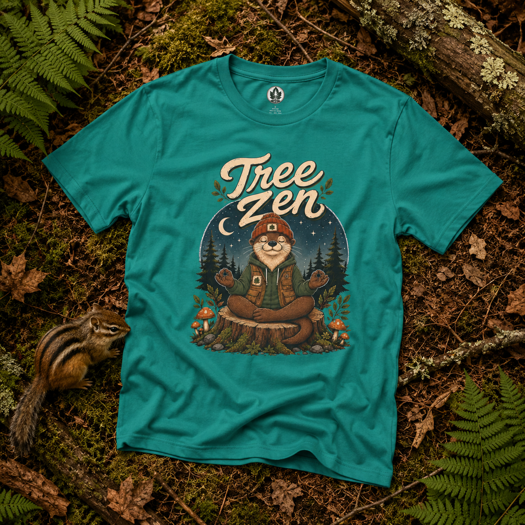 Tree Zen Version 4 Nighttime Forest T‑Shirt
