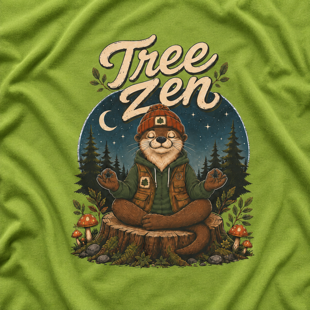 Tree Zen Version 4 Nighttime Forest T‑Shirt