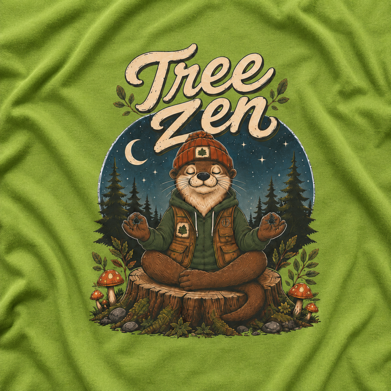 Tree Zen Version 4 Nighttime Forest T‑Shirt