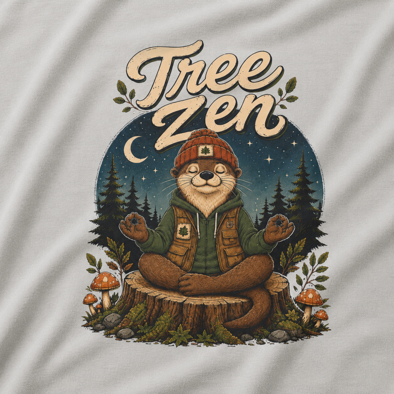 Tree Zen Version 4 Nighttime Forest T‑Shirt