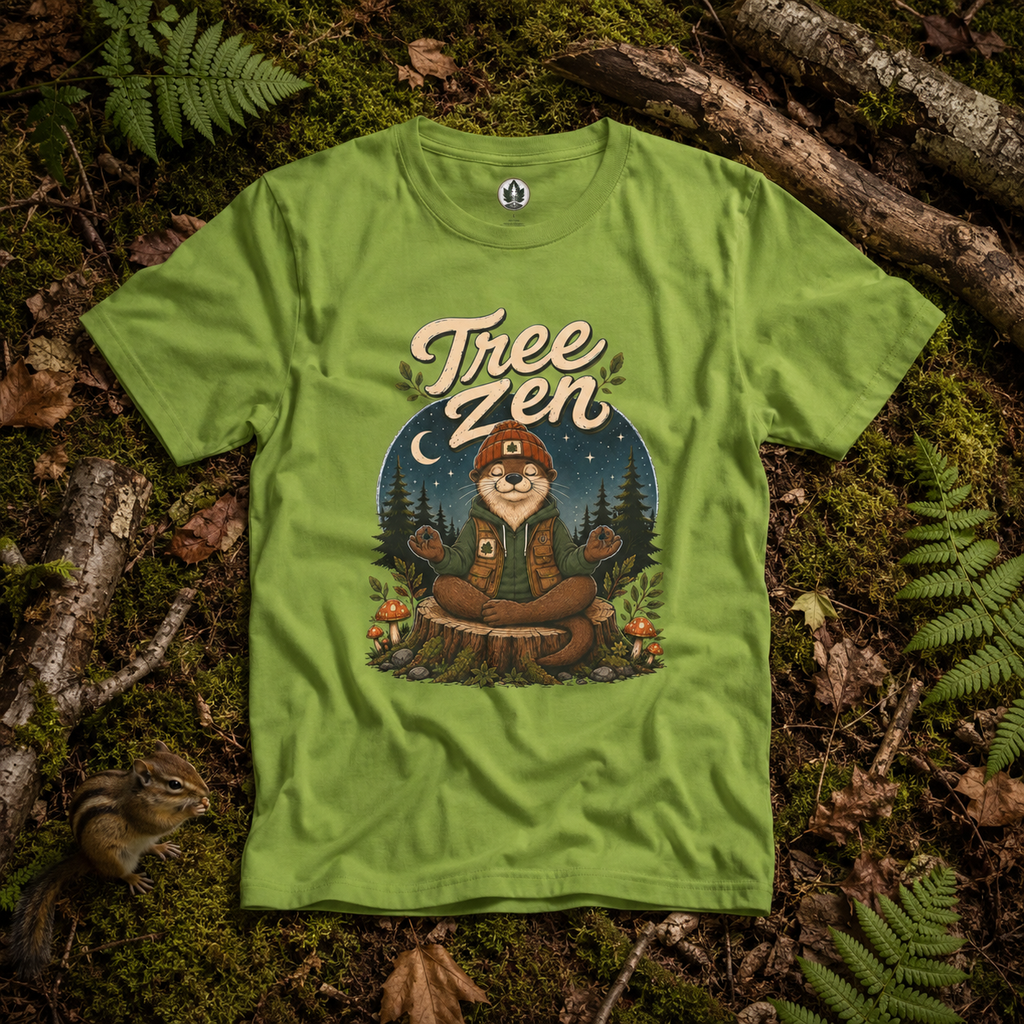 Tree Zen Version 4 Nighttime Forest T‑Shirt