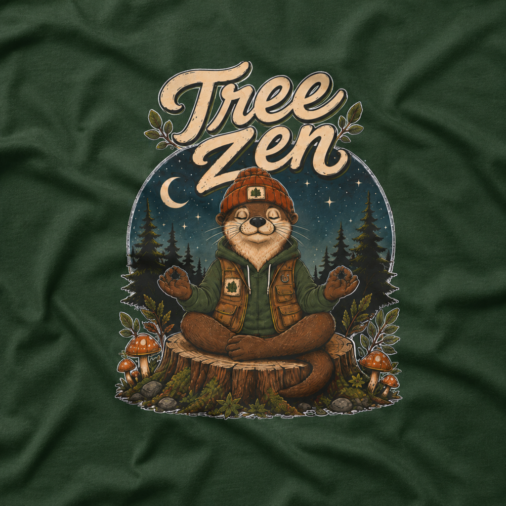Tree Zen Version 4 Nighttime Forest T‑Shirt