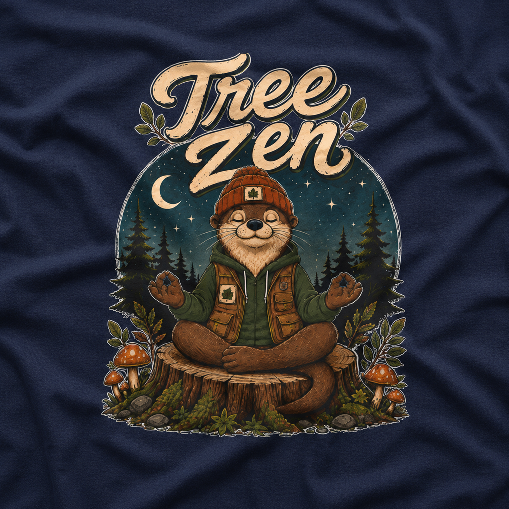 Tree Zen Version 4 Nighttime Forest T‑Shirt