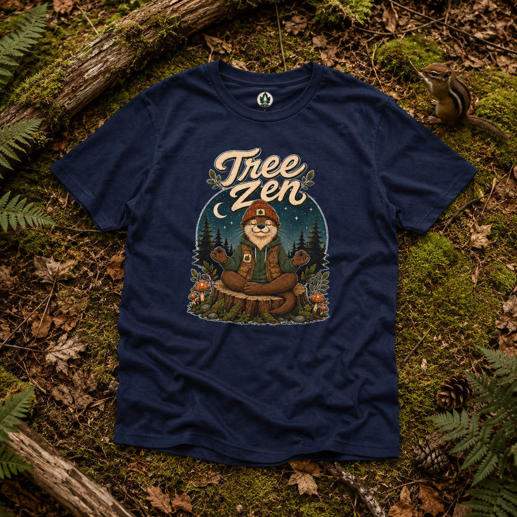 Tree Zen Version 4 Nighttime Forest T‑Shirt