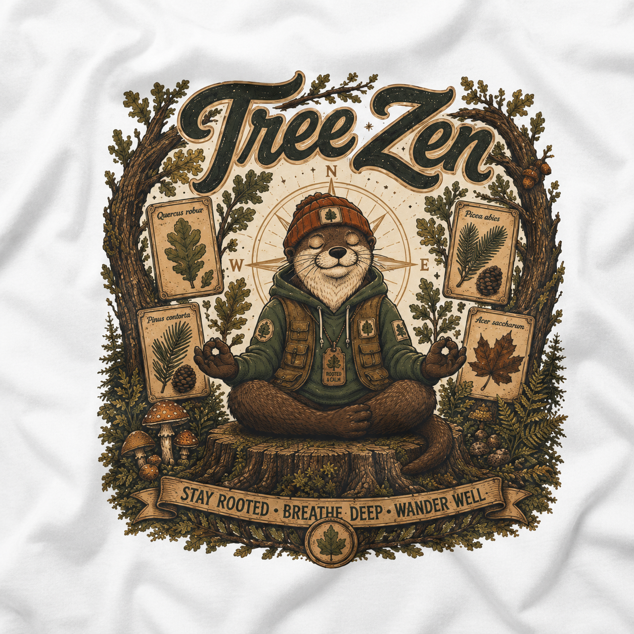 Tree Zen Version 5 Tree Labels T‑Shirt