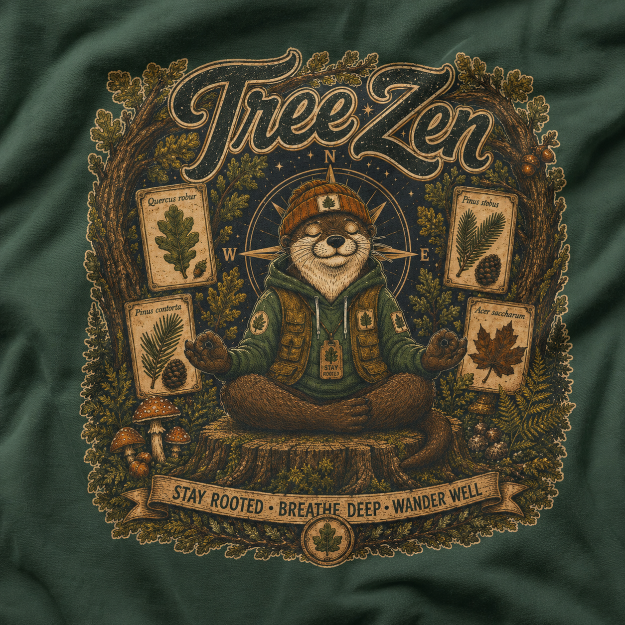 Tree Zen Version 5 Tree Labels T‑Shirt