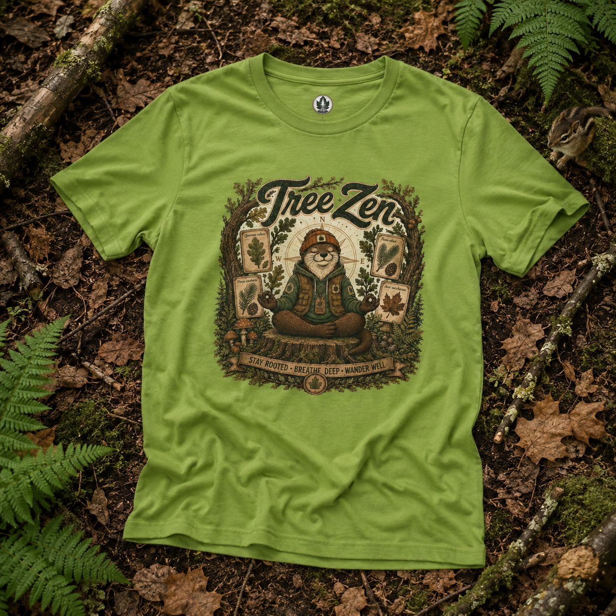 Tree Zen Version 5 Tree Labels T‑Shirt