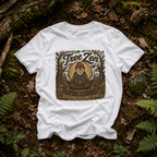Tree Zen Version 2 Tree Rings and Oak Leaves background T‑Shirt