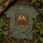 Tree Zen Version 2 Tree Rings and Oak Leaves background T‑Shirt