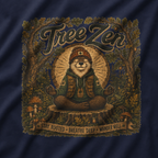 Tree Zen Version 2 Tree Rings and Oak Leaves background T‑Shirt