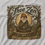 Tree Zen Version 2 Tree Rings and Oak Leaves background T‑Shirt