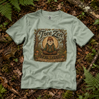 Tree Zen Version 2 Tree Rings and Oak Leaves background T‑Shirt