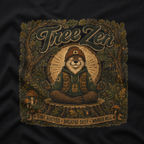 Tree Zen Version 2 Tree Rings and Oak Leaves background T‑Shirt