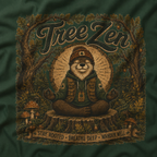 Tree Zen Version 2 Tree Rings and Oak Leaves background T‑Shirt