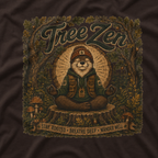 Tree Zen Version 2 Tree Rings and Oak Leaves background T‑Shirt