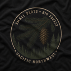 Pacific Northwest Tree T‑Shirt — “Small Parts - Big Forest” Tee
