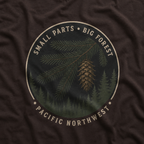 Pacific Northwest Tree T‑Shirt — “Small Parts - Big Forest” Tee