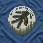 Pacific Northwest Tree T‑Shirt — “Small Parts - Big Forest” Tee
