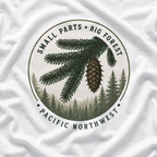 Pacific Northwest Tree T‑Shirt — “Small Parts - Big Forest” Tee